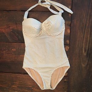 J. Crew polka dot swim suit